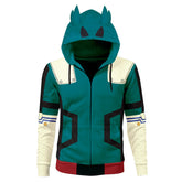 Erwachsene Midoriya Izuku Deku Hoodie Jack mit Kapuze für Alltag